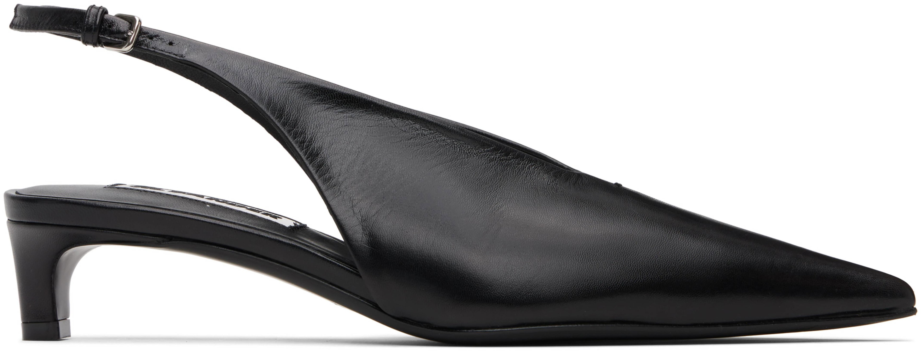 Black Slingback Heels by JIL SANDER