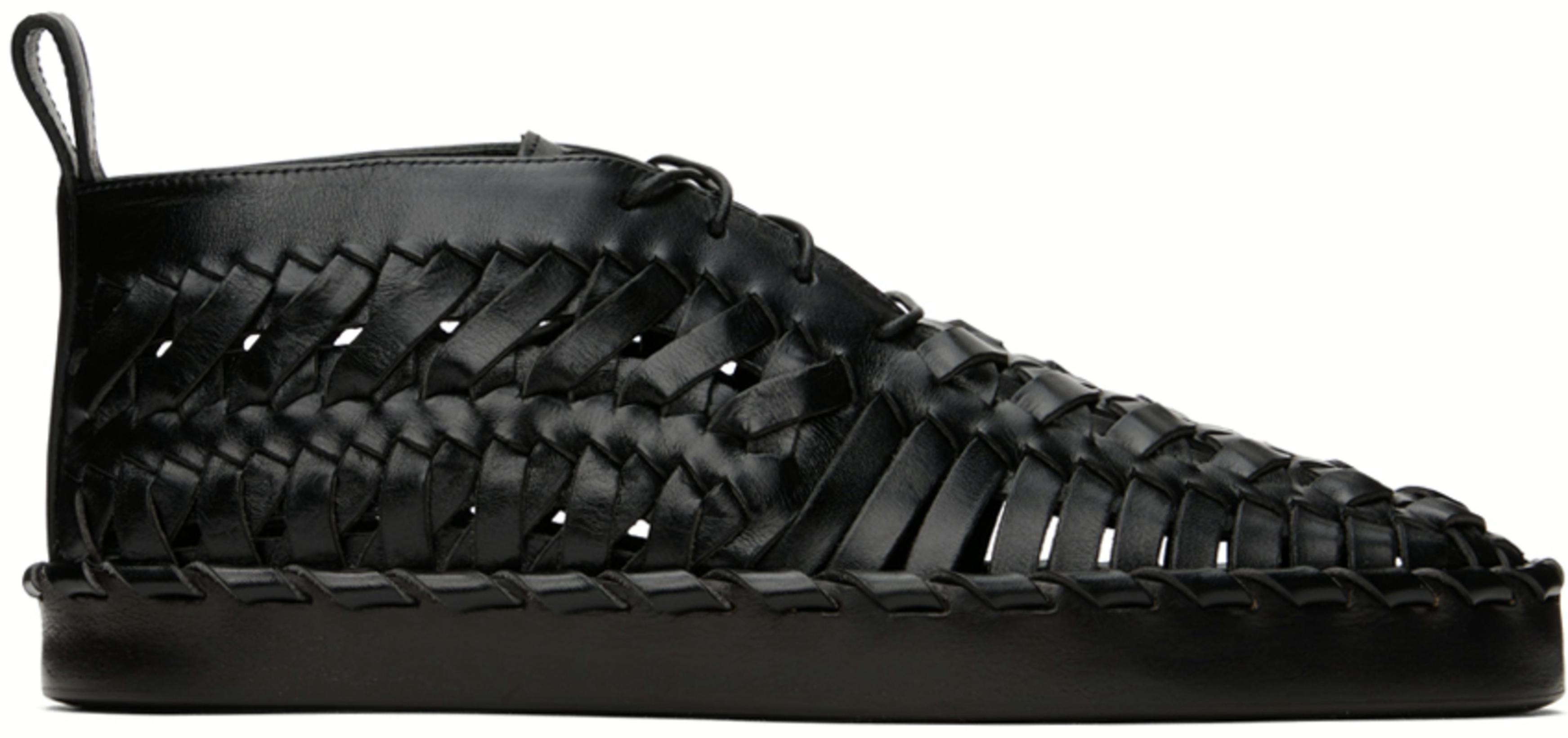 Black Woven Oxfords by JIL SANDER