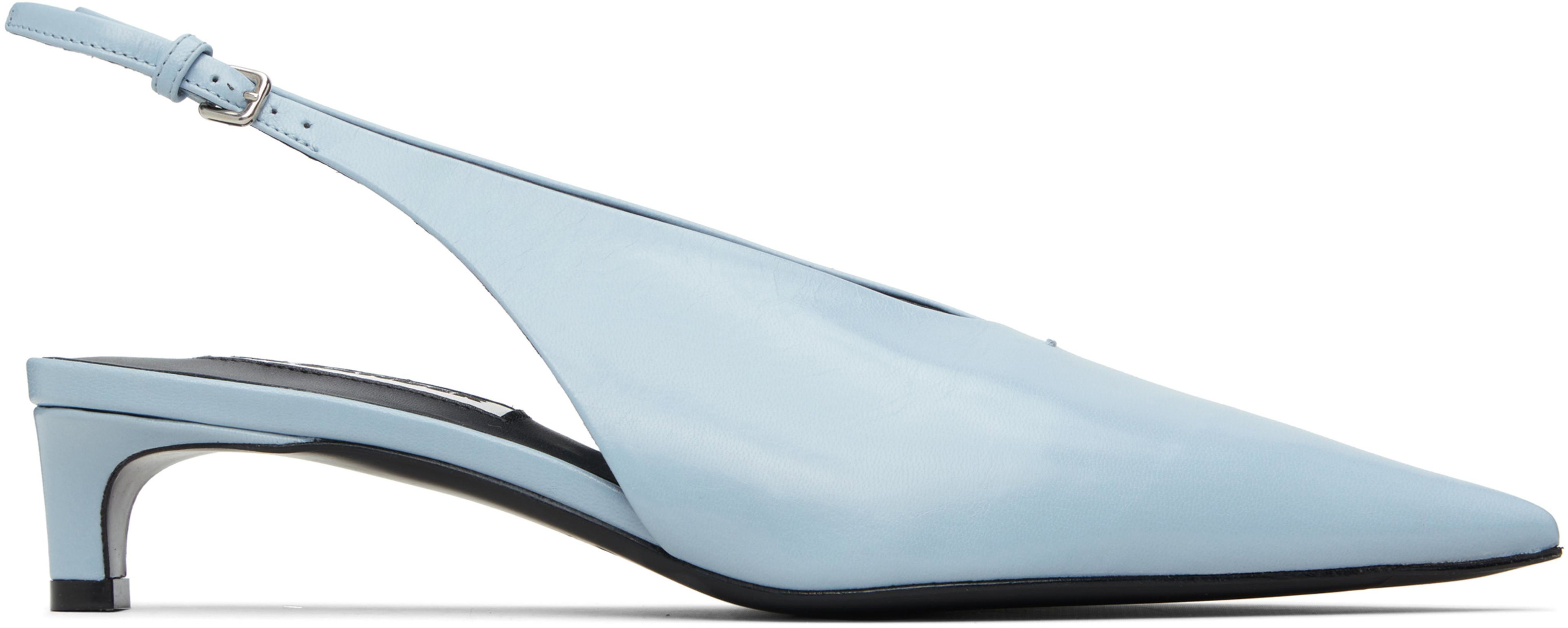 Blue Slingback Heels by JIL SANDER