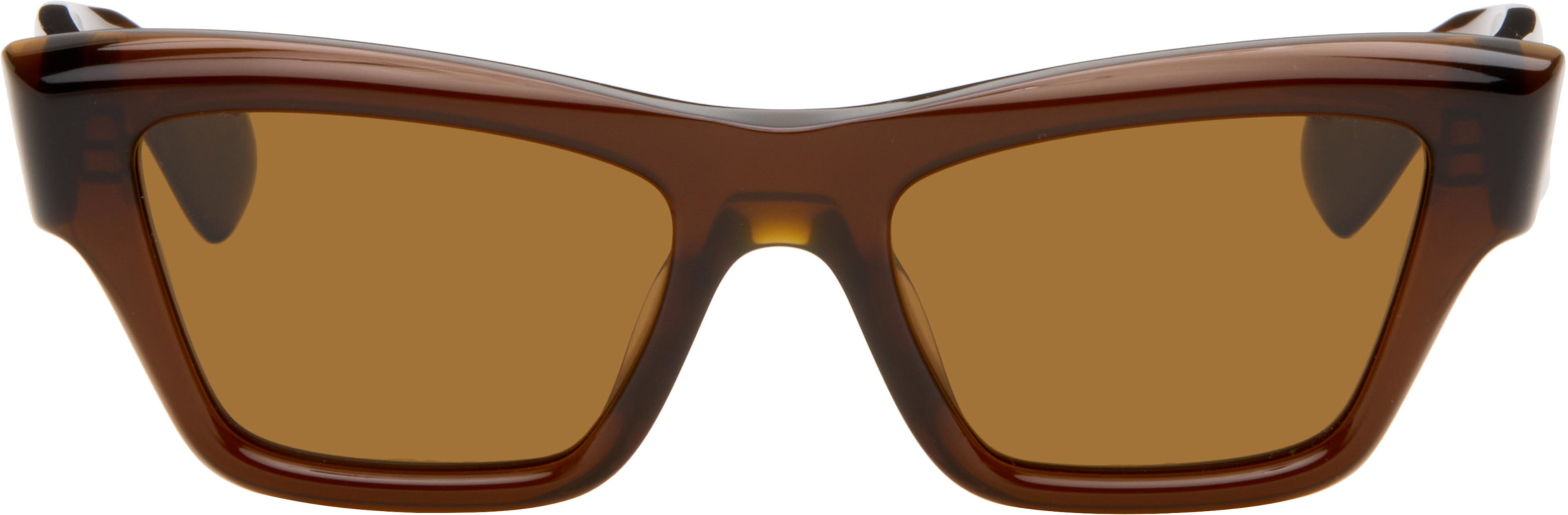 Brown Oliver Peoples 'Edition 3' Cat Eye Sunglasses by JIL SANDER