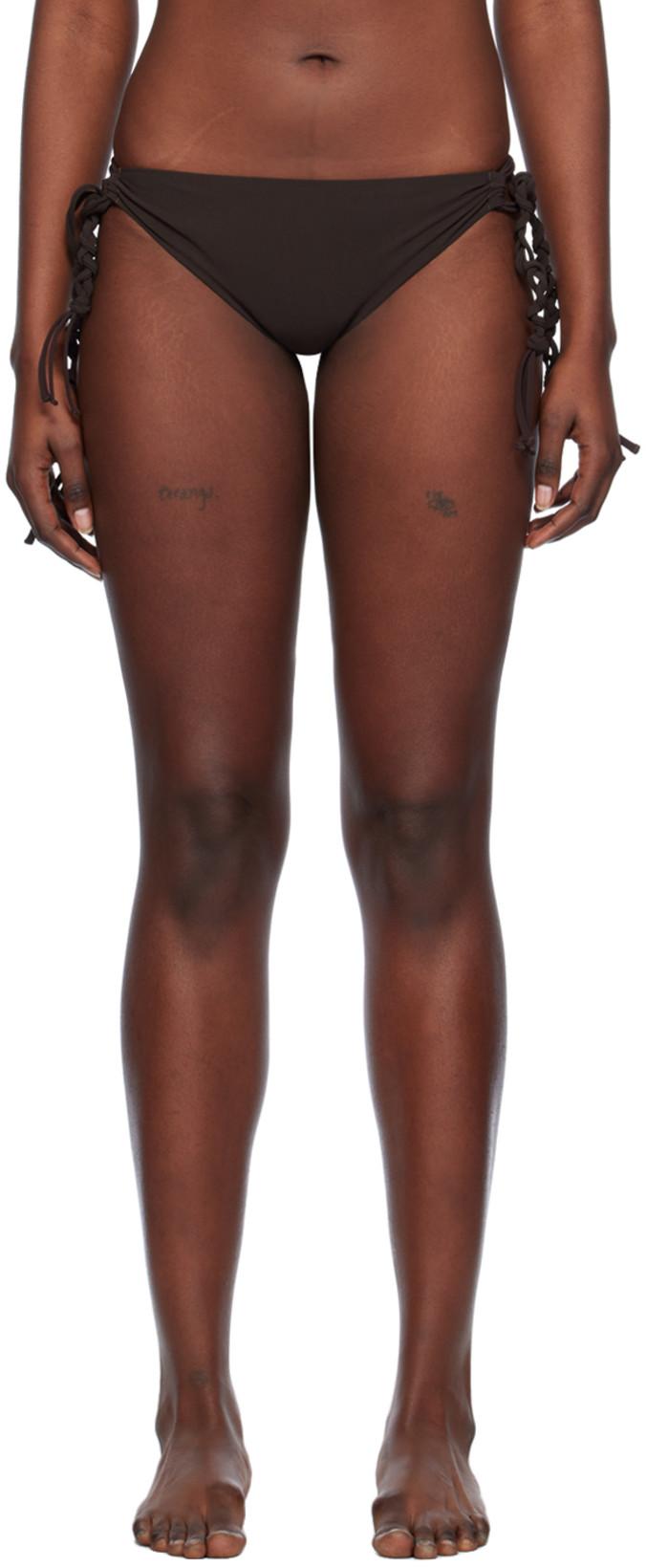 Brown Tangle Bikini Bottom by JIL SANDER