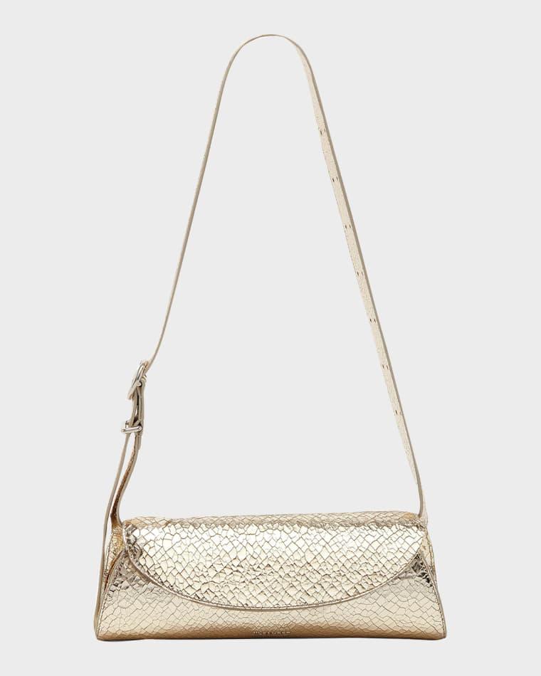 Cannolo Small Laminated Leather Shoulder Bag by JIL SANDER