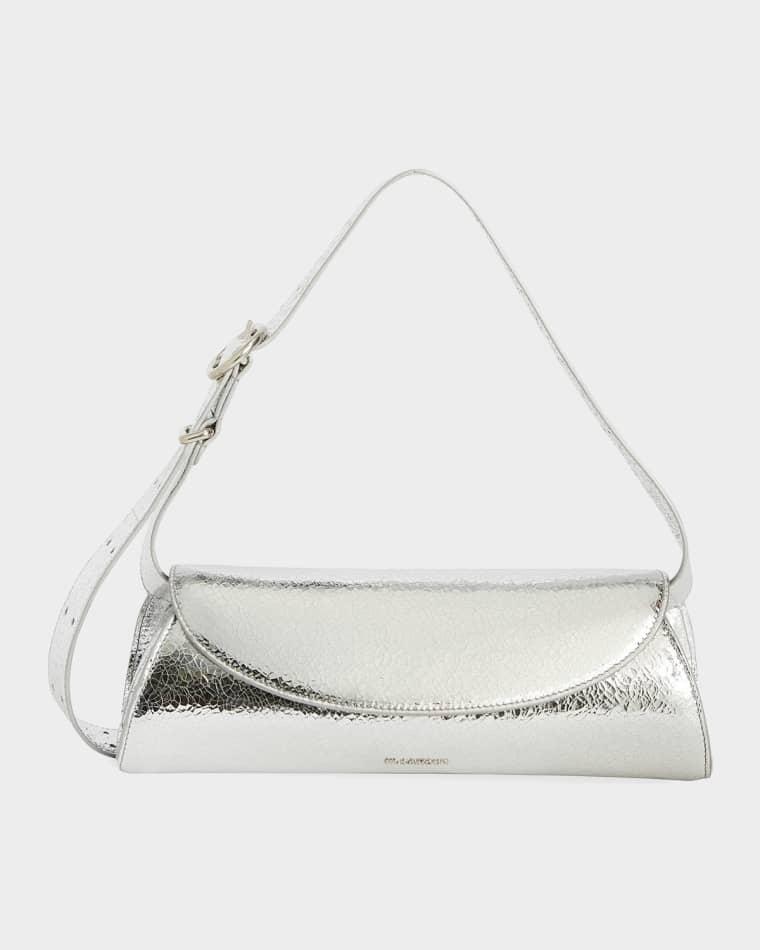Cannolo Small Laminated Leather Shoulder Bag by JIL SANDER