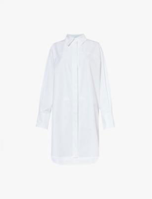 Collar long sleeves cotton mini dress by JIL SANDER