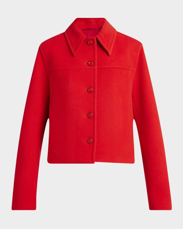 Cropped Boxy Wool Jacket by JIL SANDER