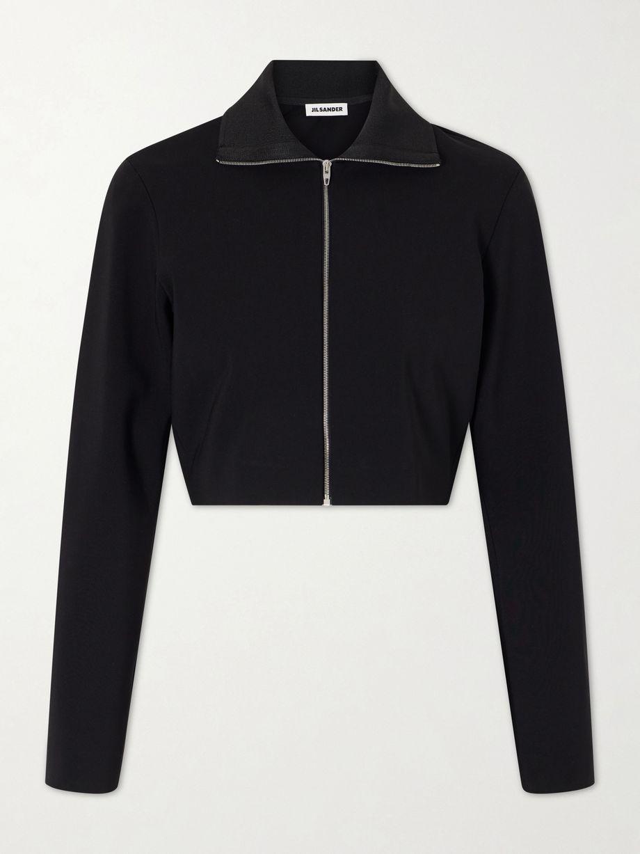 Cropped crepe jacket by JIL SANDER