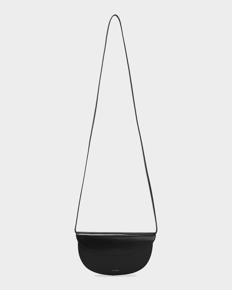 Curve Leather Wallet with Strap by JIL SANDER