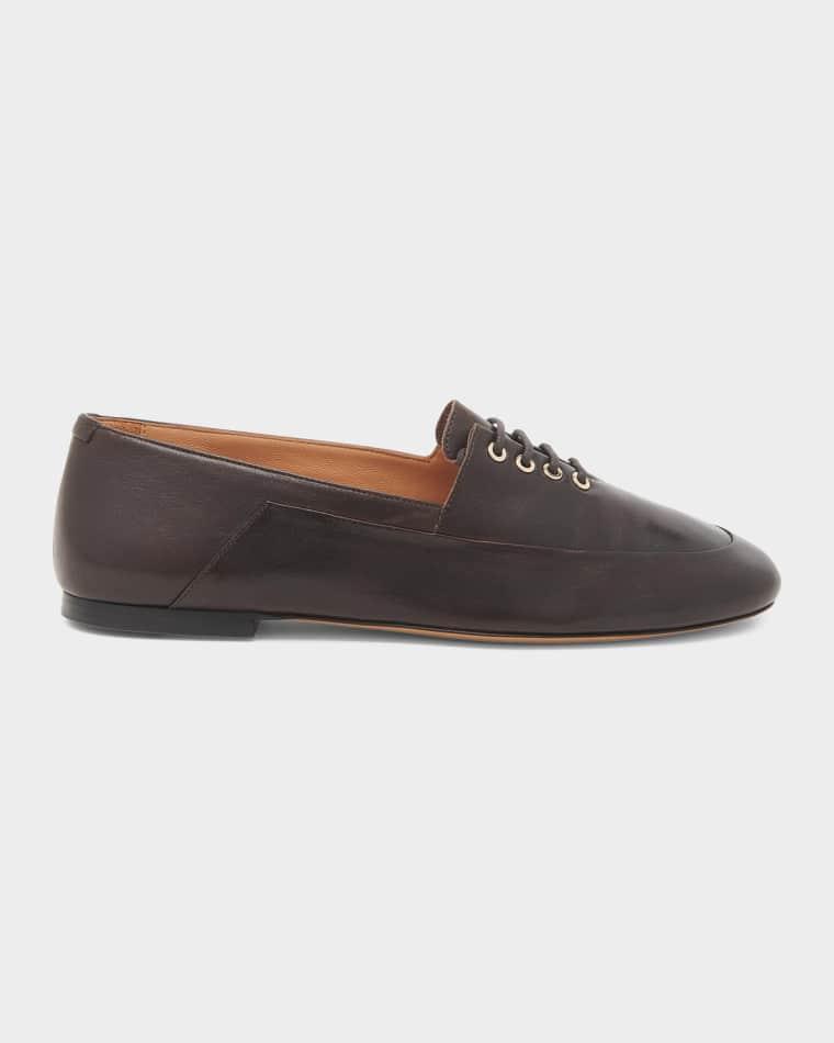 Elyss Leather Lace-Up Loafers by JIL SANDER