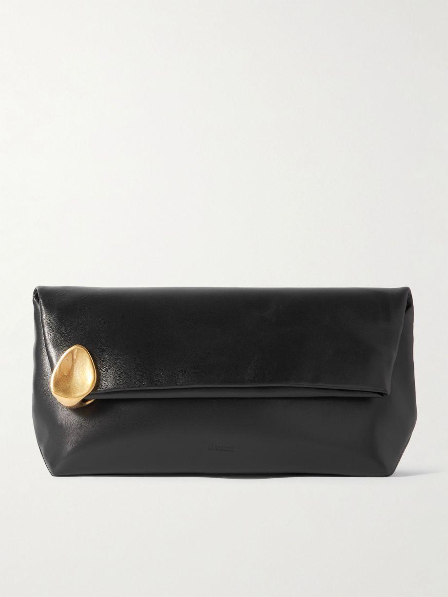 Embellished leather clutch by JIL SANDER