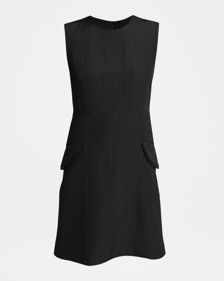 Embroidered Pockets Sleeveless Mini Dress by JIL SANDER