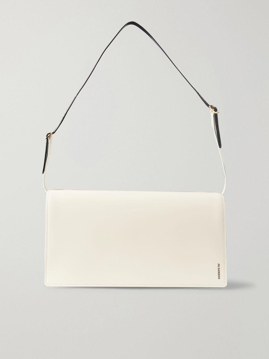 File medium leather shoulder bag by JIL SANDER