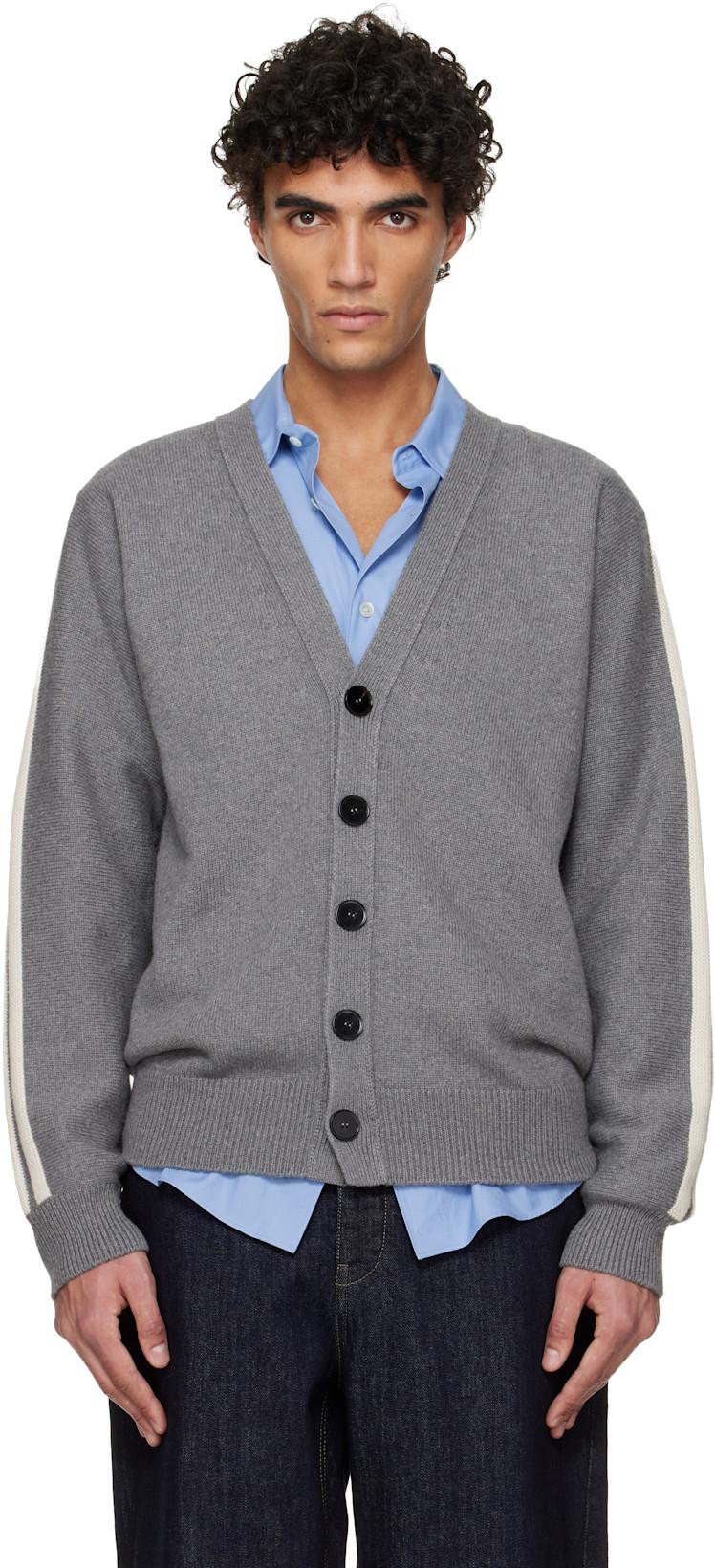Gray Cashmere Cardigan by JIL SANDER