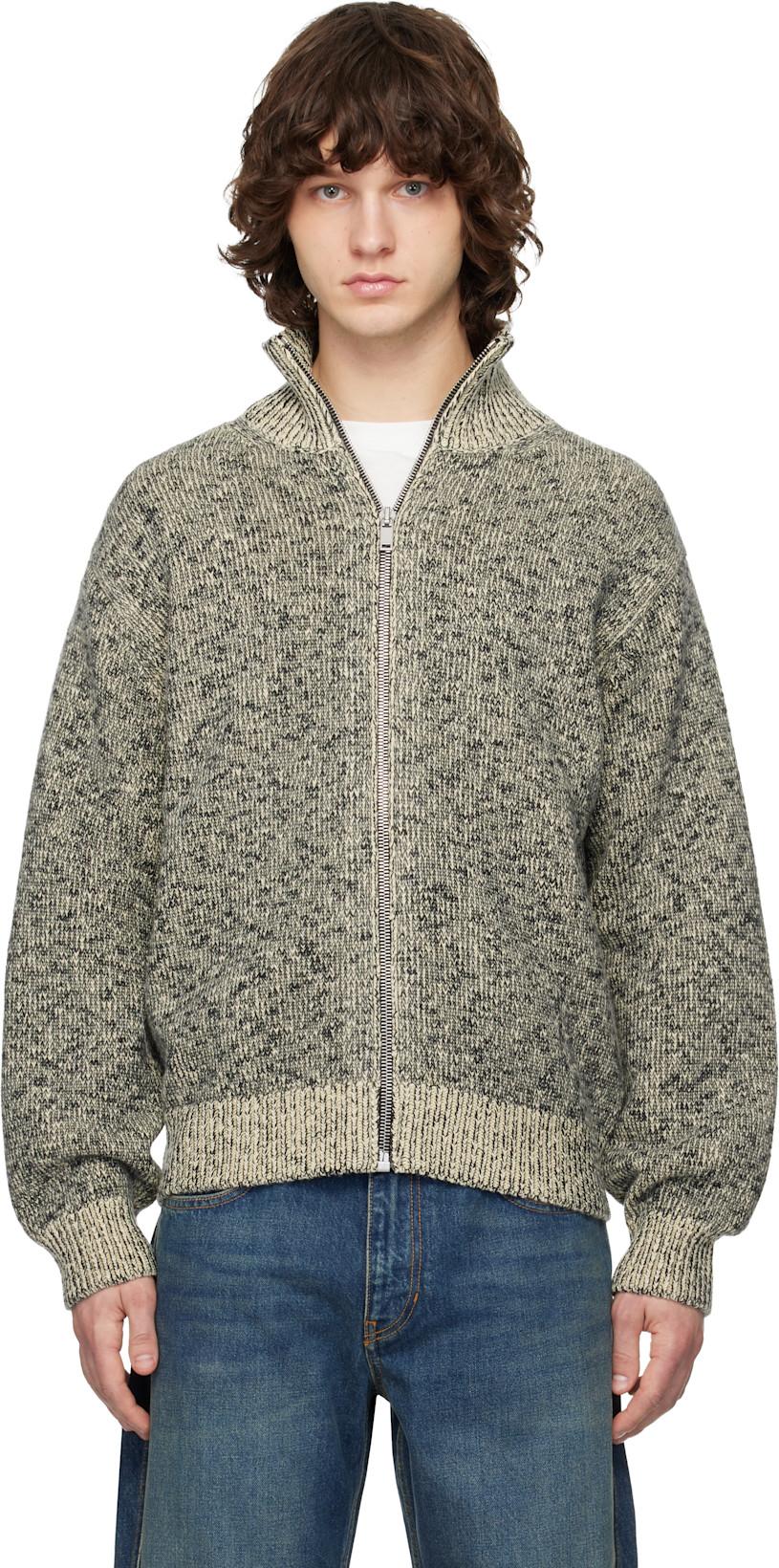 Gray Knit Track Jacket by JIL SANDER