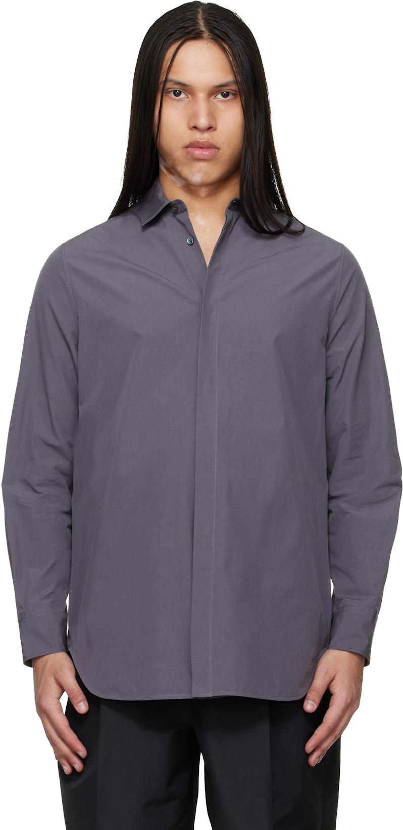 Gray Open Back Shirt by JIL SANDER