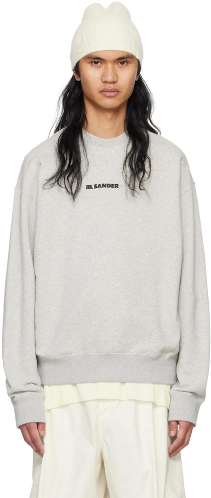Gray Oversized Sweatshirt by JIL SANDER