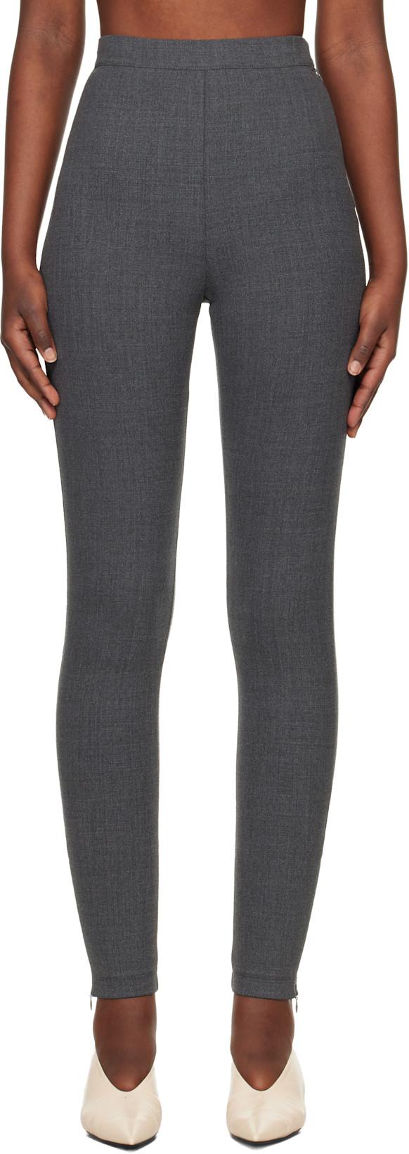Gray Trouser Leggings by JIL SANDER