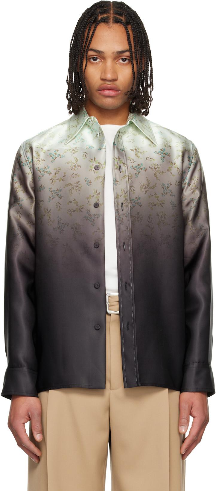 Green & Black Floral Shirt by JIL SANDER