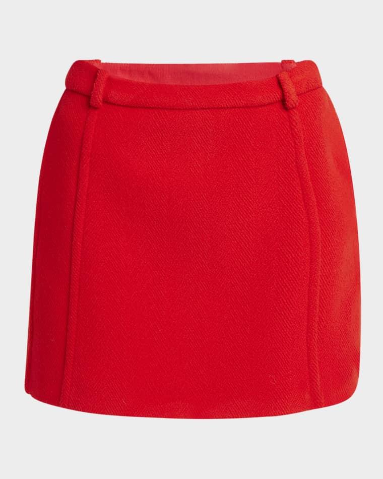 Herringbone Tailored Mini Skirt by JIL SANDER Herringbone Tailored Mini Skirt by JIL SANDER