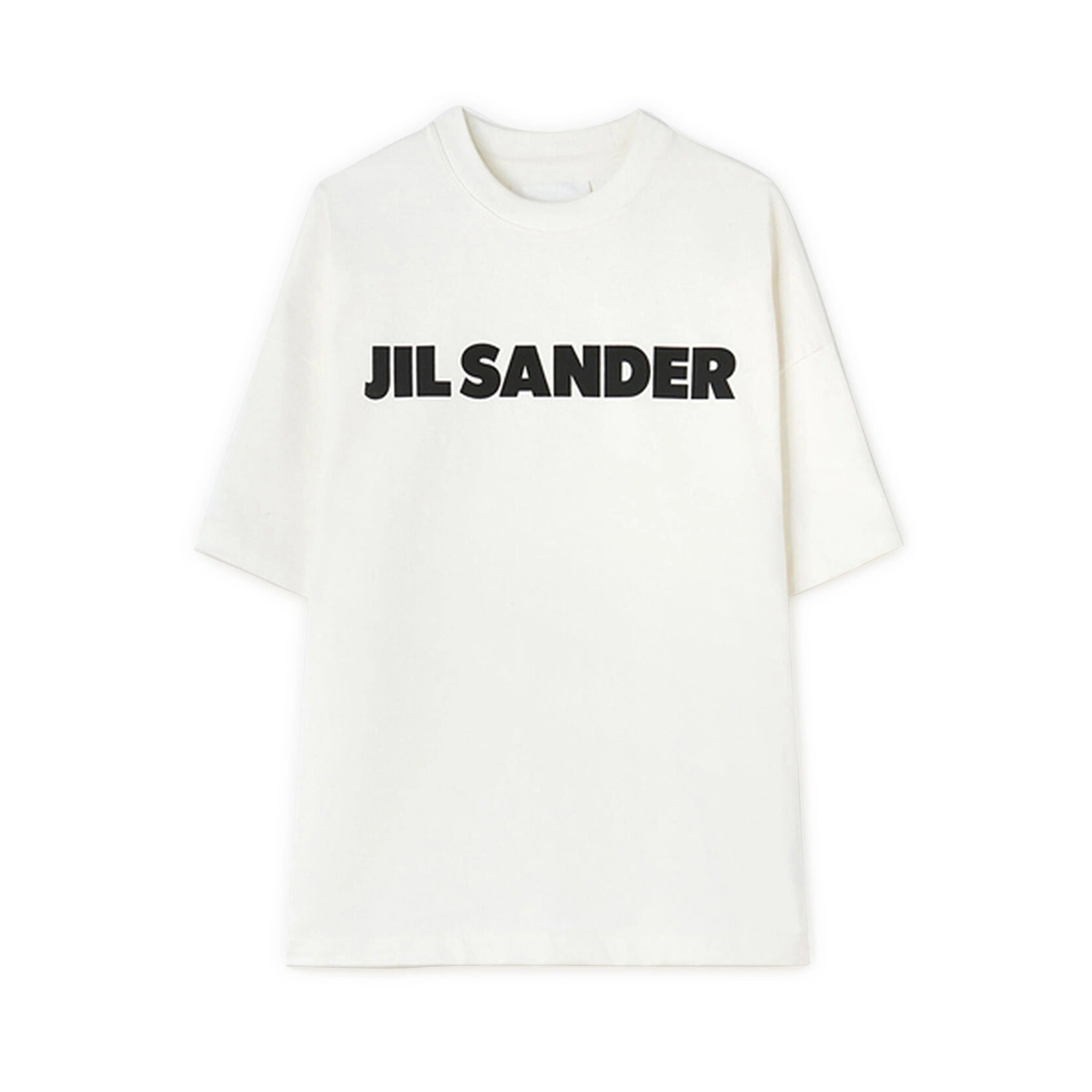JIL SANDER - Men's Stiff Lightweight Cotton Jersey T-Shirt - (Natural) by JIL SANDER