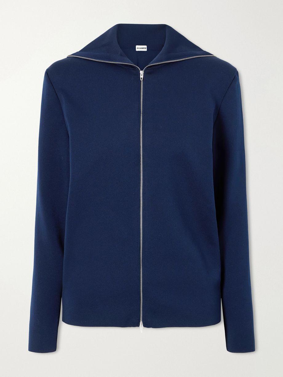 Jersey zip-up sweater by JIL SANDER
