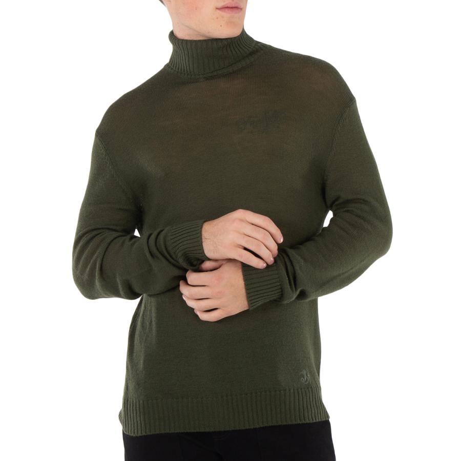 Jil Sander Embroidered Logo Turtle Neck Wool Sweater by JIL SANDER