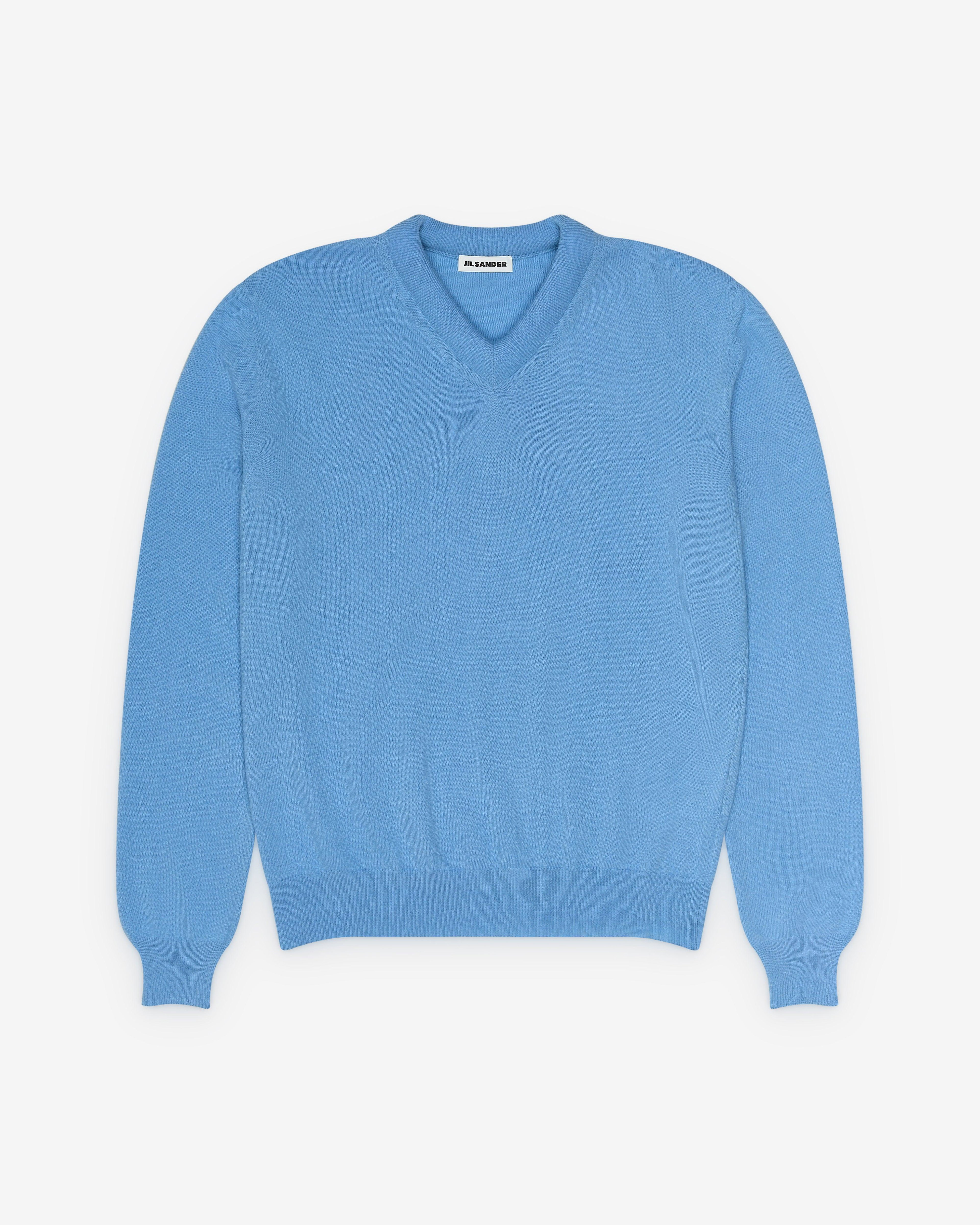 Jil Sander - Men's Long Sleeve Sweater - (Blue Haze) by JIL SANDER