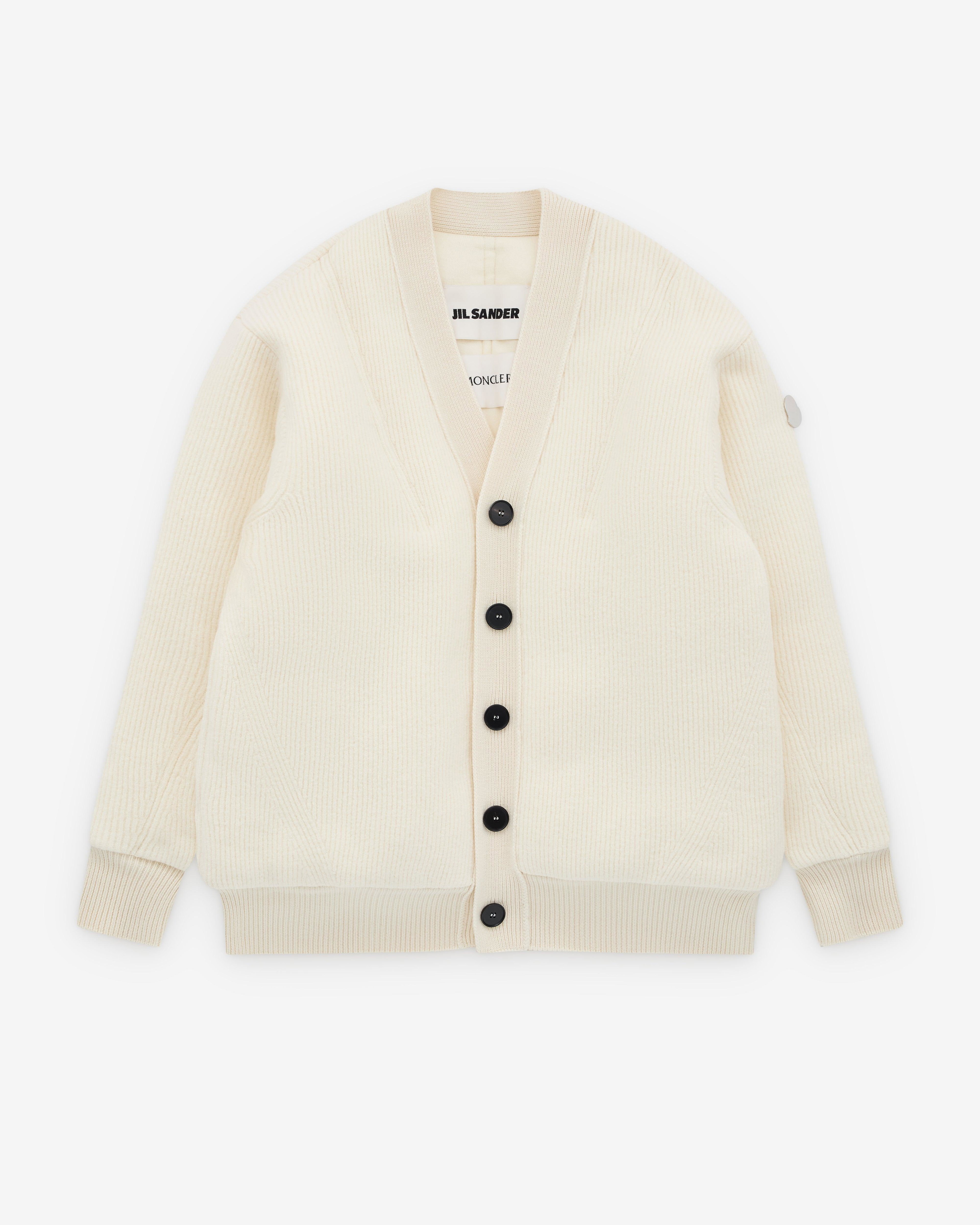 Jil Sander - Men's Moncler Padded Wool Cardigan - (Cornsilk) by JIL SANDER