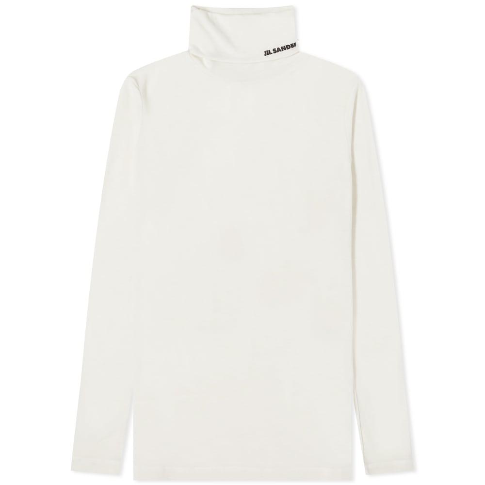 Jil Sander Plus Long Sleeve High Neck Logo Top by JIL SANDER