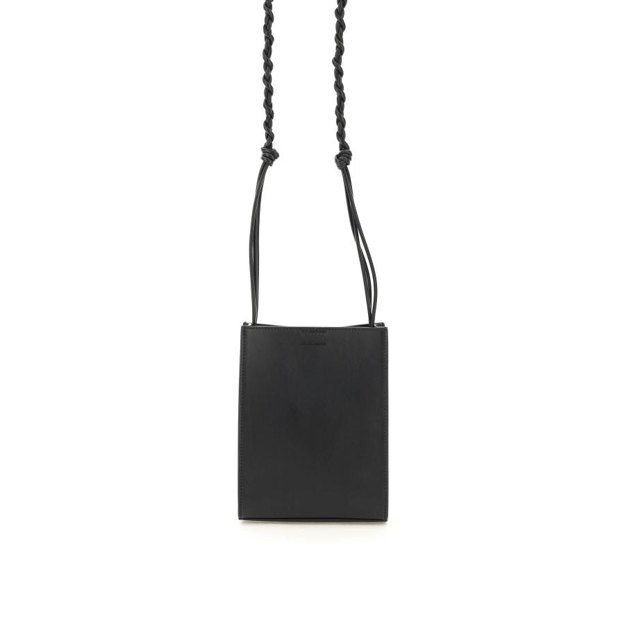 Jil Sander Tangle Crossbody Bag In Black Leather by JIL SANDER