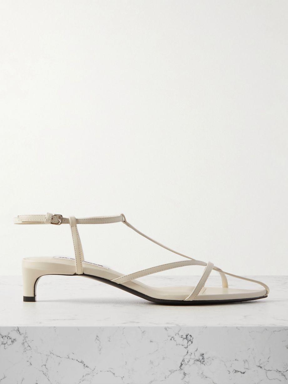 Leather slingback sandals by JIL SANDER