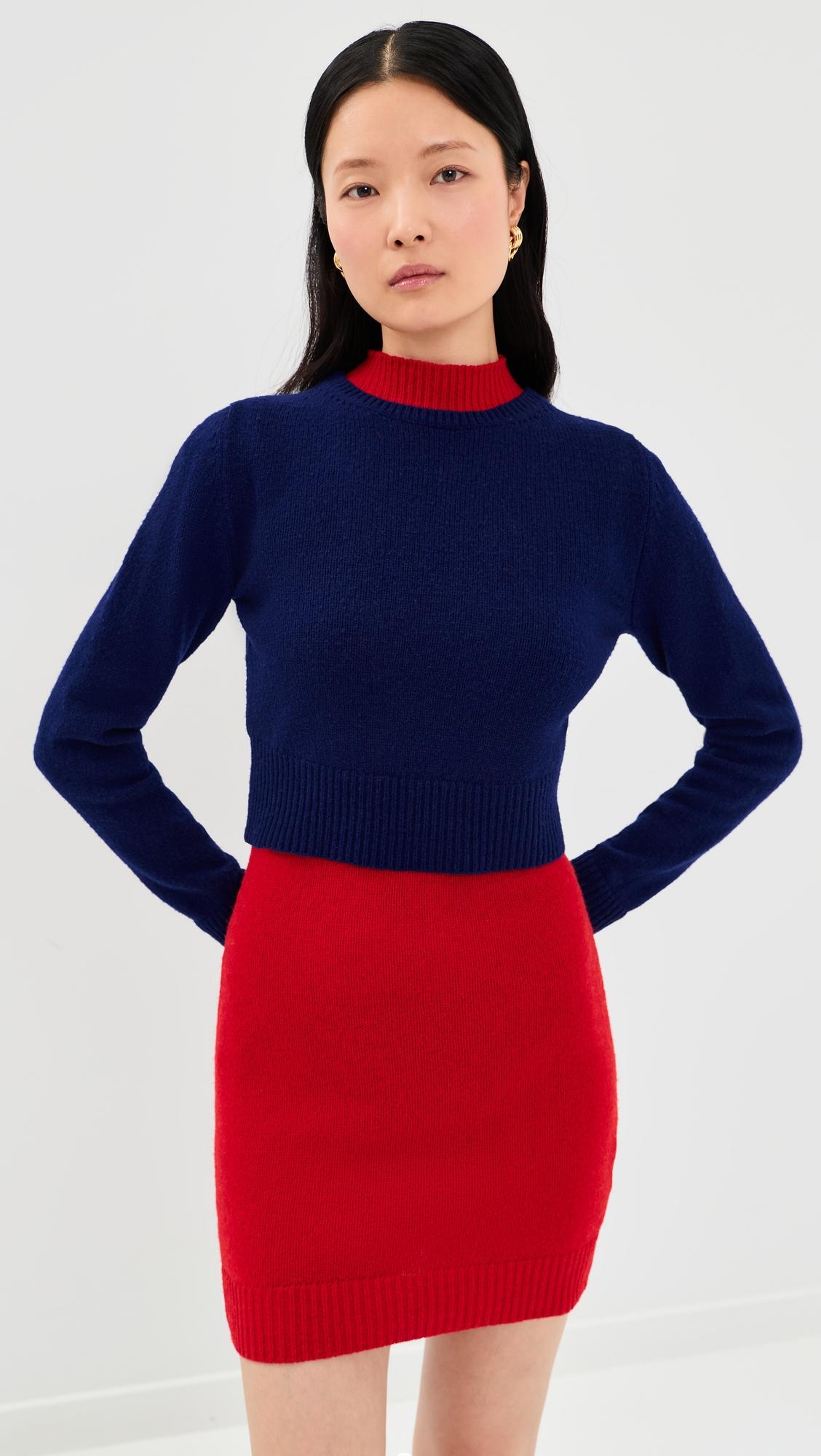 Long Sleeve Double Layered Mini Dress by JIL SANDER