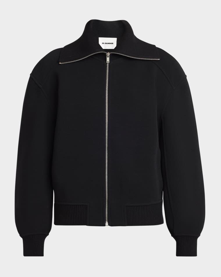Men's Ribbed-Collar Full-Zip Sweatshirt by JIL SANDER