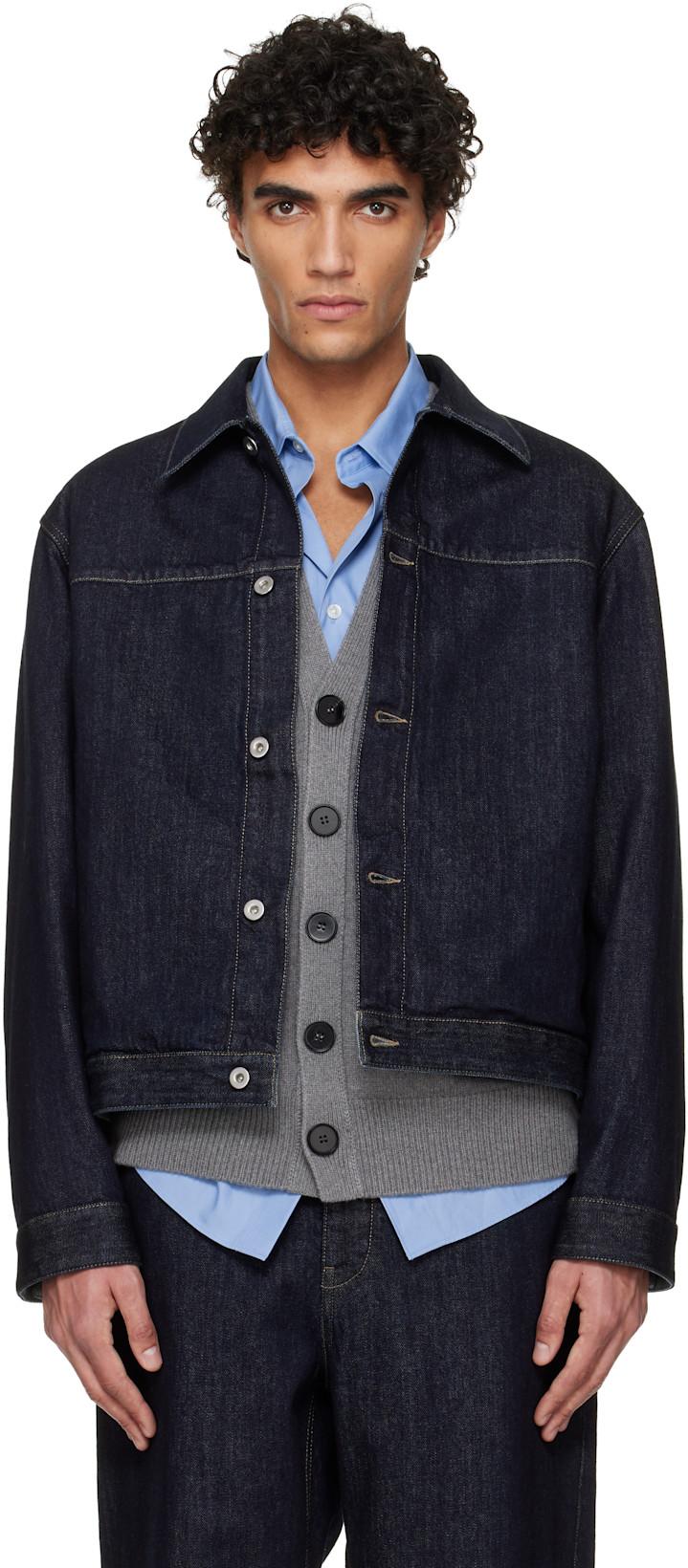 Navy Blouson Jacket by JIL SANDER