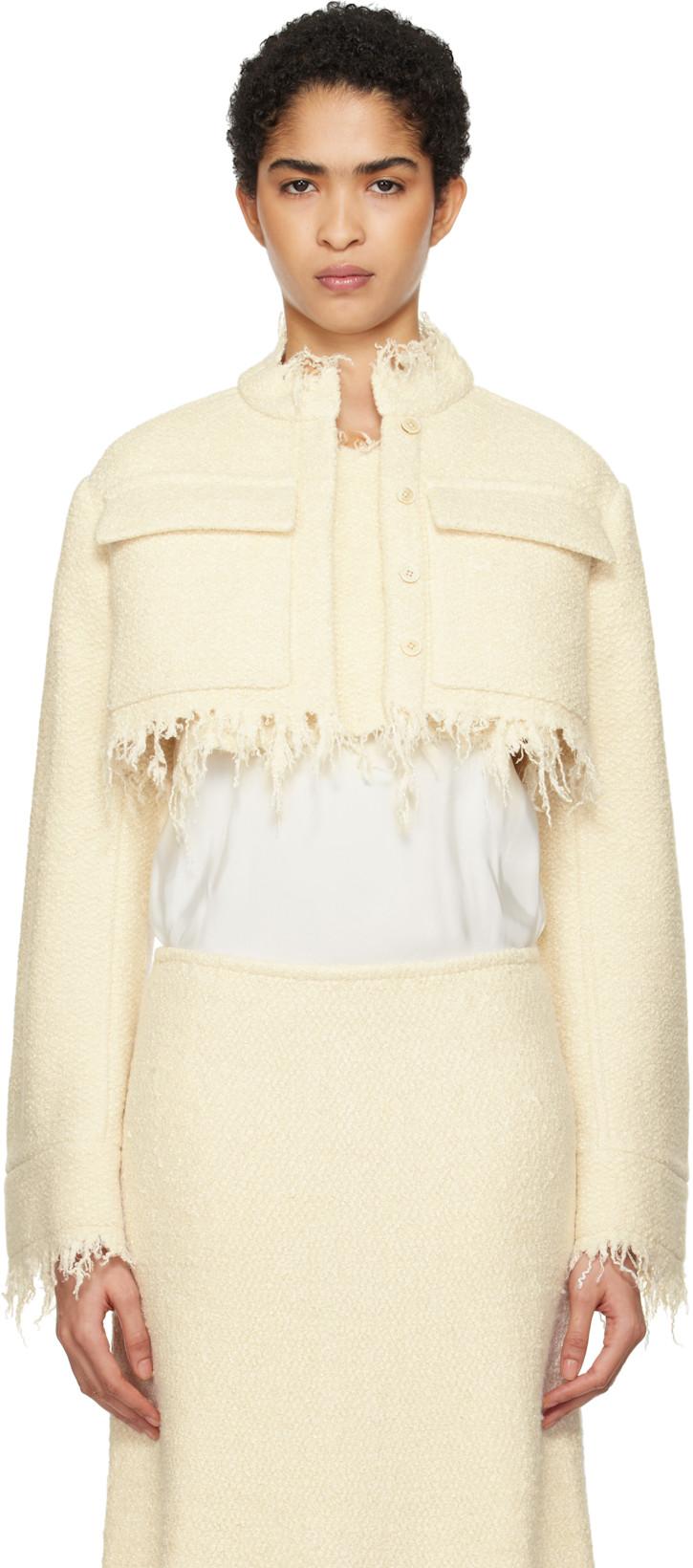 Off-White Cropped Jacket by JIL SANDER