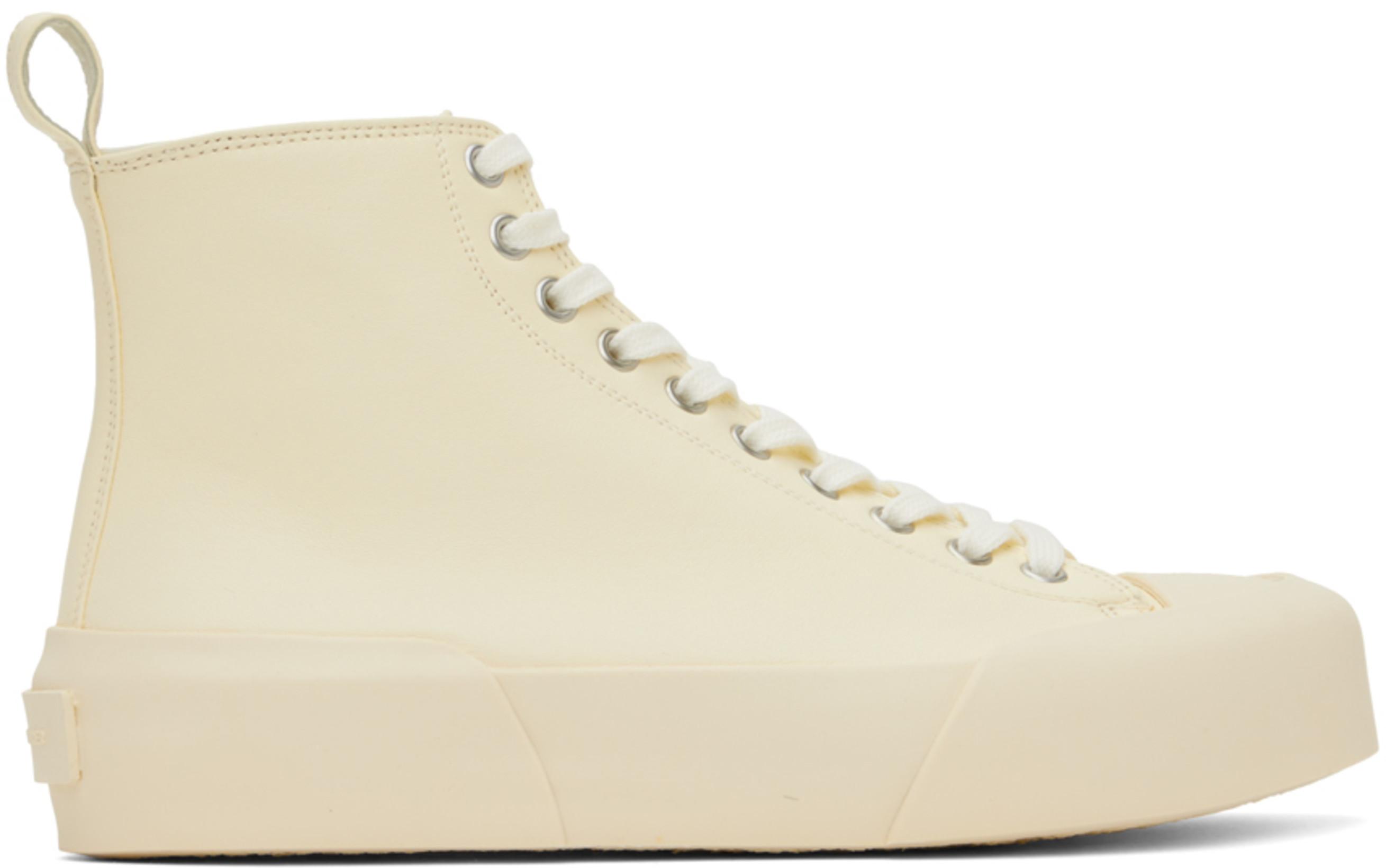 Off-White High-Top Sneakers by JIL SANDER