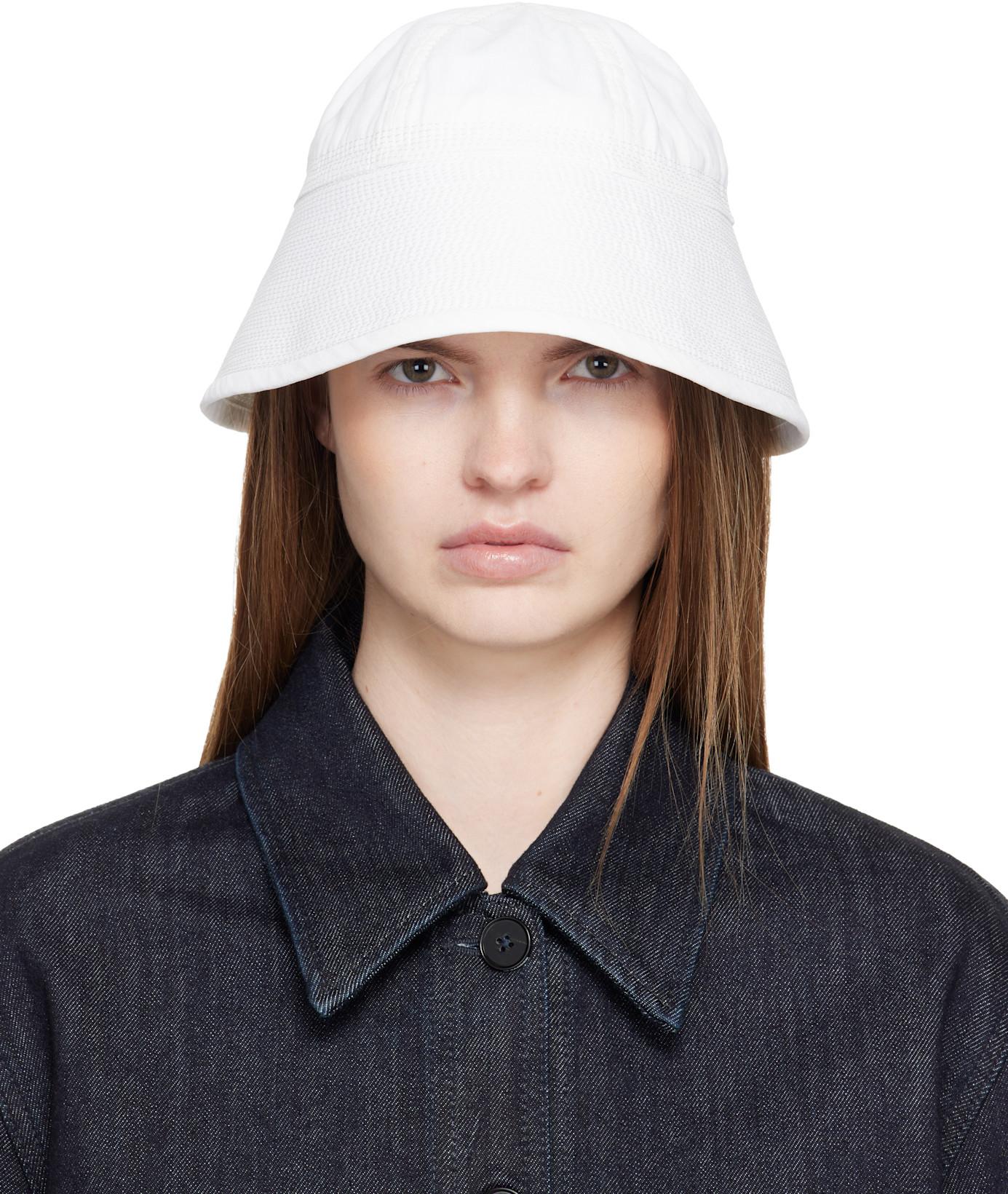 Off-White Linen Bucket Hat by JIL SANDER