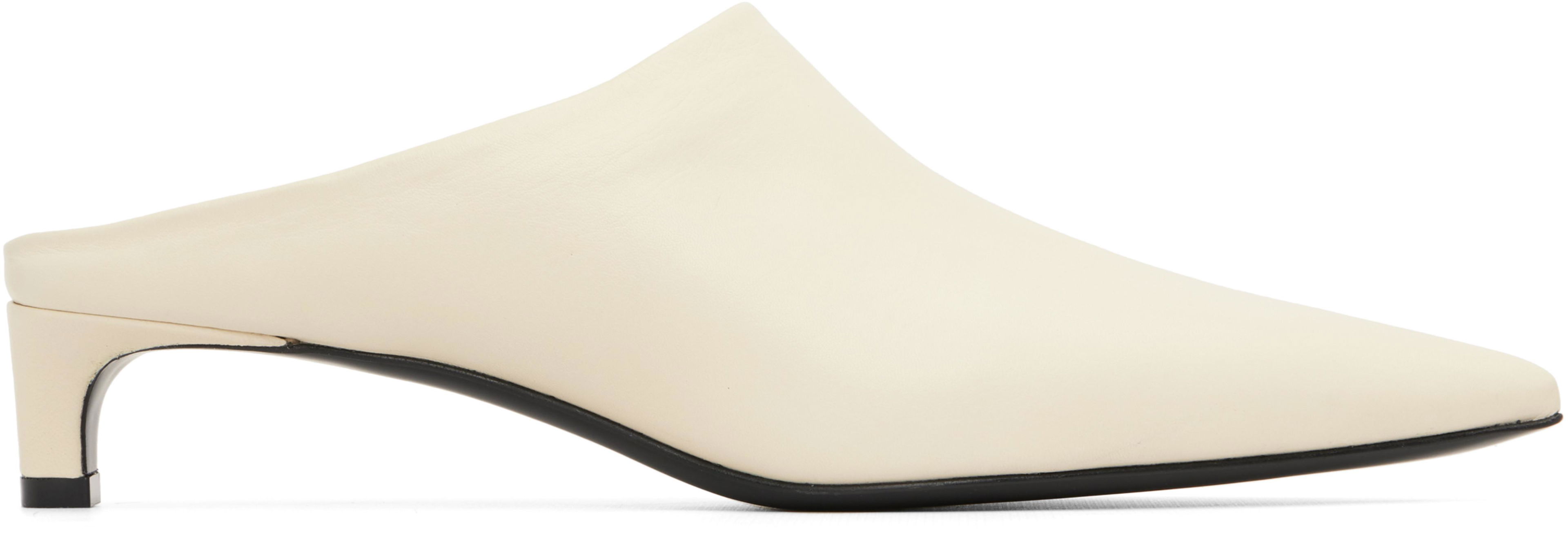 Off-White Mule Heels by JIL SANDER