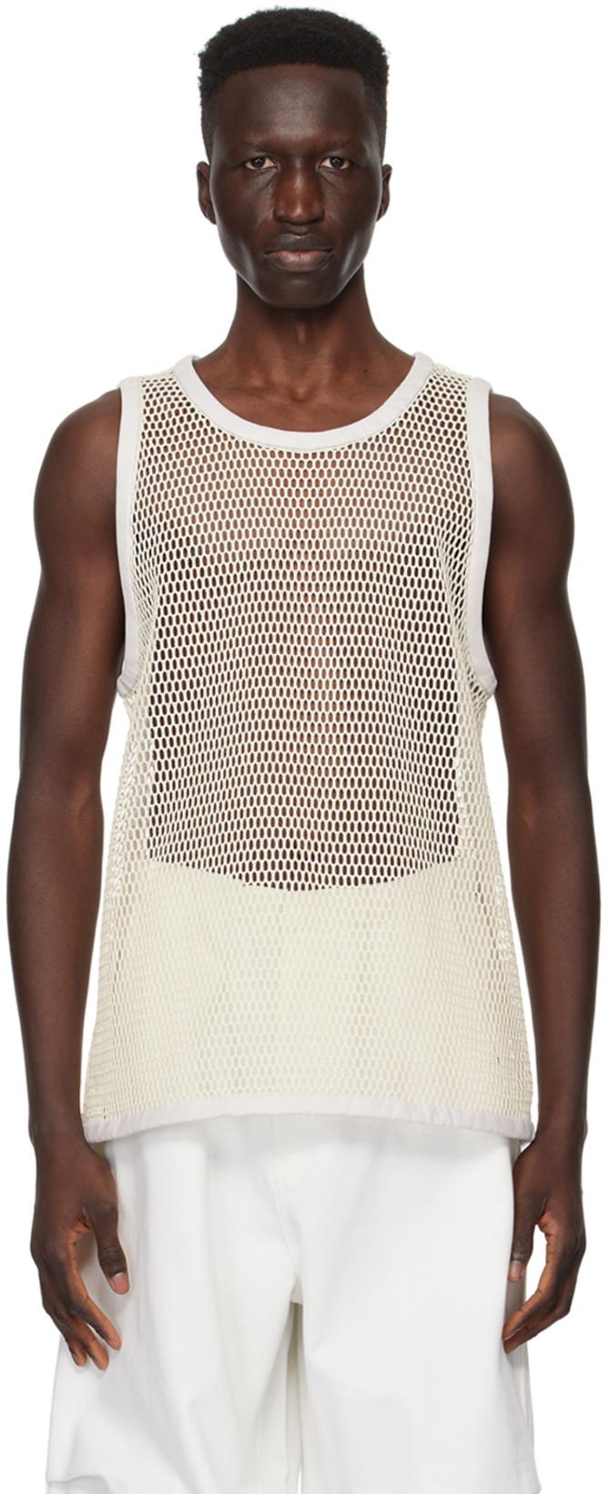 Off-White Scoop Neck Tank Top by JIL SANDER