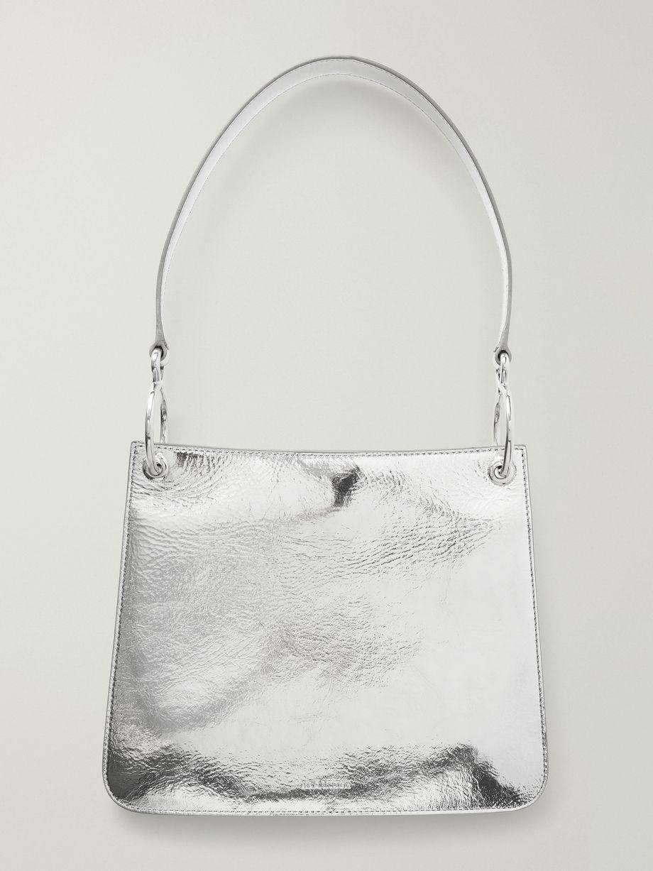 Otto small metallic-leather shoulder bag by JIL SANDER