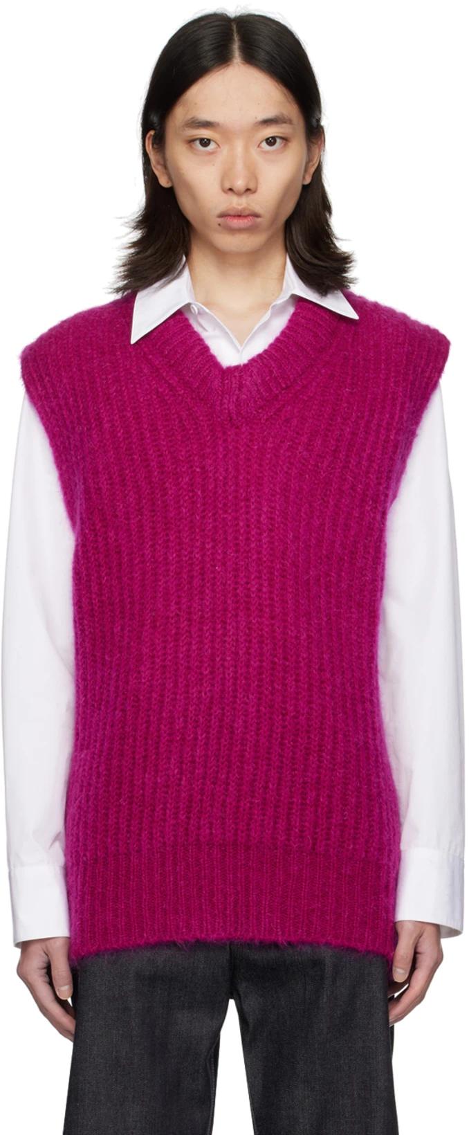 Pink V-Neck Vest by JIL SANDER