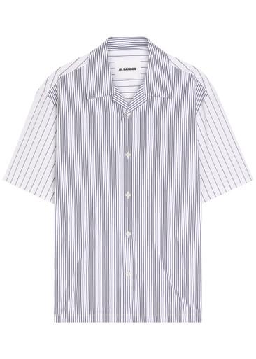 Pinstriped cotton-poplin shirt by JIL SANDER