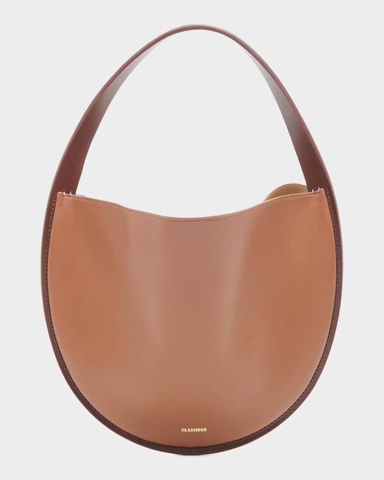 Pivot Oval Leather Hobo Bag by JIL SANDER