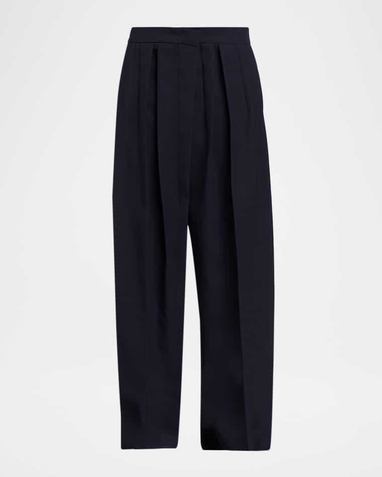Pleated Wide-Leg Trousers by JIL SANDER