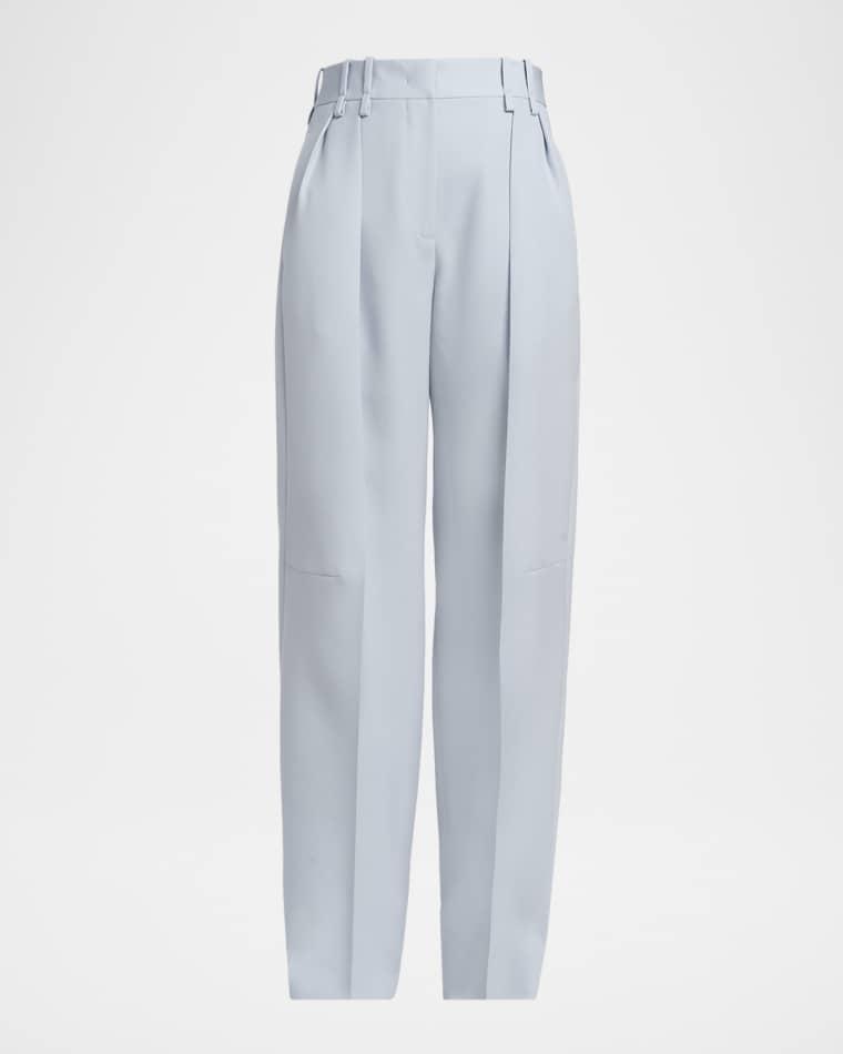 Pleated Wool Straight-Leg Pants by JIL SANDER