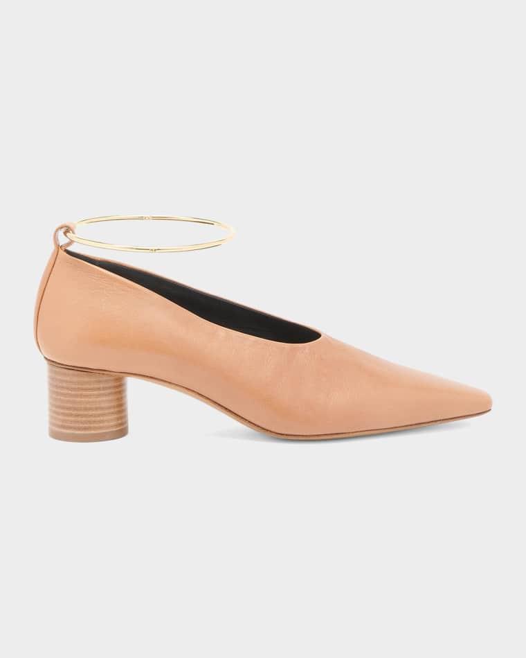 Ring Court Leather Pumps by JIL SANDER