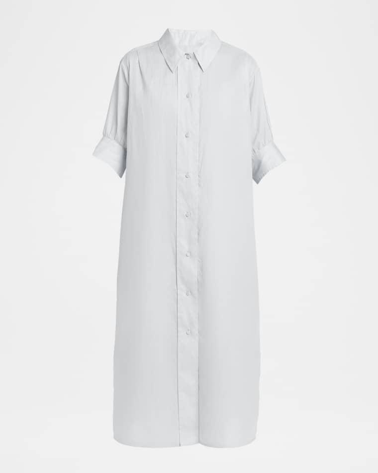 Short-Sleeve Cotton Midi Shirtdress by JIL SANDER