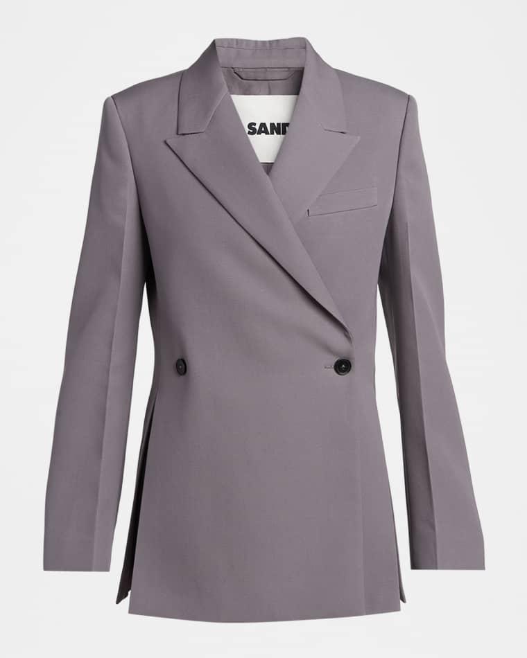 Side Slits Double-Breasted Blazer Jacket by JIL SANDER