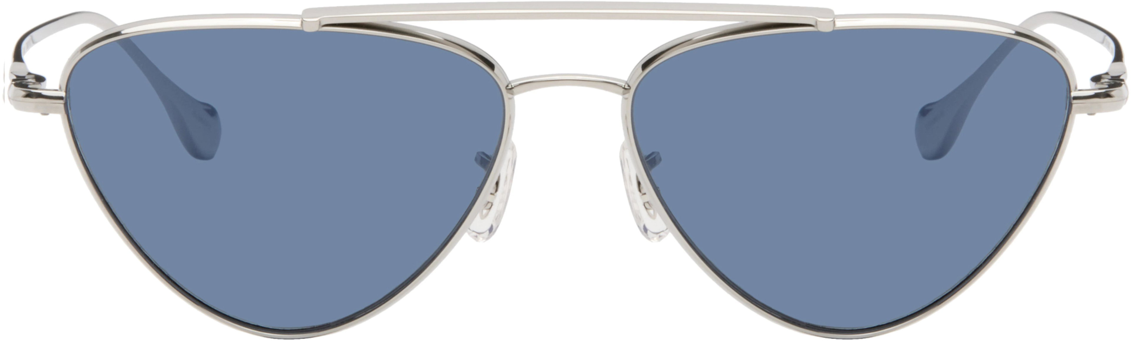 Silver Oliver Peoples 'Edition 1' Aviator Sunglasses by JIL SANDER