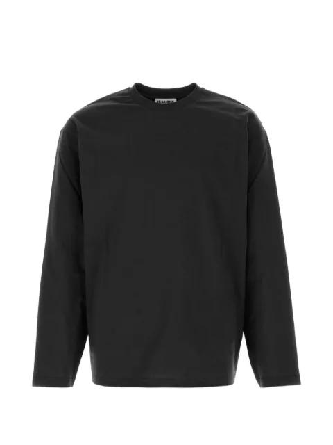 Slate cotton T-shirt by JIL SANDER