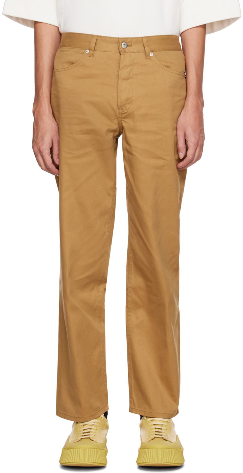 Tan Standard Jeans by JIL SANDER